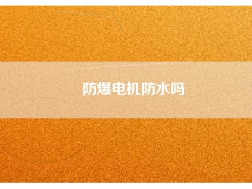 防爆電機(jī)防水嗎