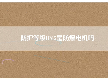 防護(hù)等級IP65是防爆電機(jī)嗎