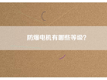 防爆電機(jī)有哪些等級？