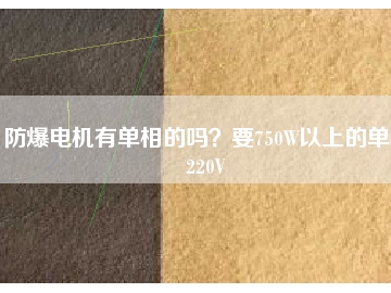 防爆電機有單相的嗎？要750W以上的單相220V