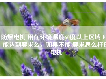 防爆電機 用在環(huán)境溫度60度以上區(qū)域 F級能達到要求么，如果不能 要求怎么樣的電機