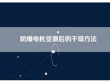 防爆電機受潮后的干燥方法