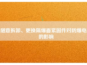 隨意拆卸、更換隔爆面緊固件對防爆電機(jī)的影響