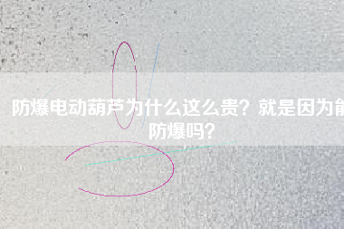 防爆電動(dòng)葫蘆為什么這么貴？就是因?yàn)槟芊辣瑔幔? title=