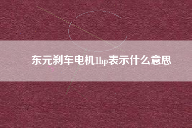 東元?jiǎng)x車電機(jī)1hp表示什么意思