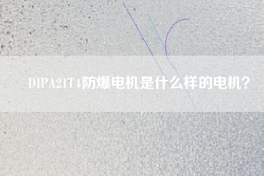 DIPA21T4防爆電機(jī)是什么樣的電機(jī)？